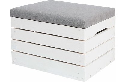 Taburet din lemn – puf ladă cu spațiu de depozitare