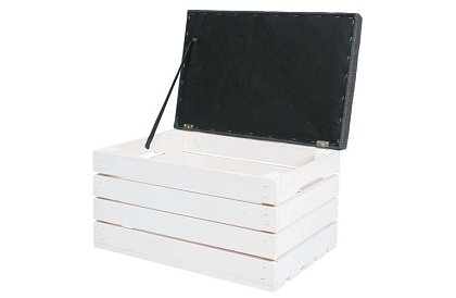 Taburet din lemn – puf ladă cu spațiu de depozitare