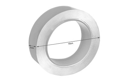 Bandă adezivă dublu față transparentă – 3 m