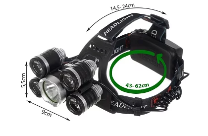 LED frontala 5 x Cree T6 LED
