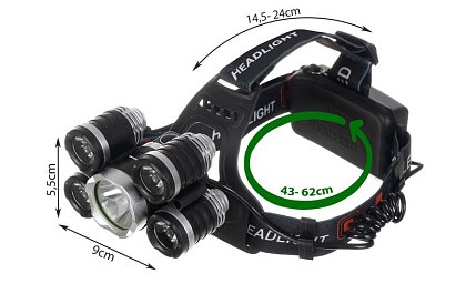 LED frontala 5 x Cree T6 LED