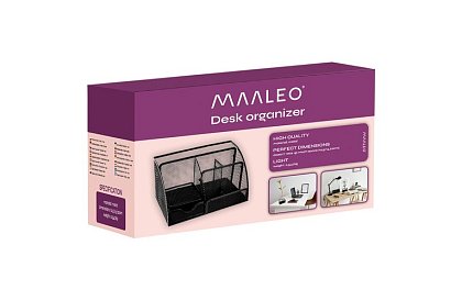 Organizator pentru birou - 6 compartimente - negru