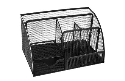 Organizator pentru birou - 6 compartimente - negru