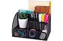 Organizator pentru birou - 6 compartimente - negru