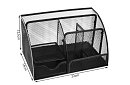 Organizator pentru birou - 6 compartimente - negru