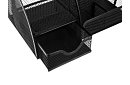 Organizator pentru birou - 6 compartimente - negru