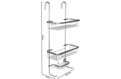 Raft suspendat pentru baie - argintiu