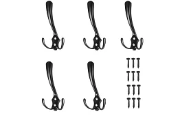 Suport de perete pentru mobilier negru – set de 5 bucăți