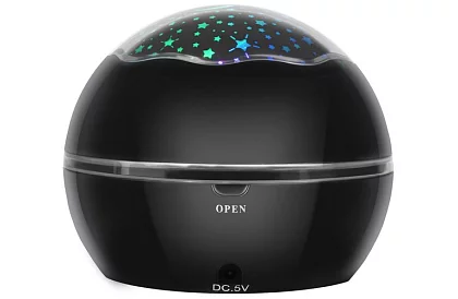 Lampa de noapte LED cu proiector de imagini - neagră