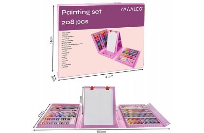 Set de artă pentru pictură pentru copii – valiză artistică - 208 piese