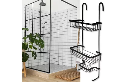 Raft suspendat pentru baie - negru