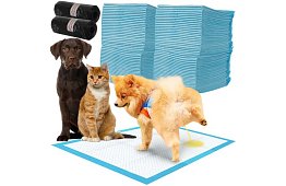 Saltele absorbante igienice pentru animale 33x45 cm – 100 buc + pungi