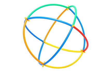 Set de construcție colorat 3D din paie 408 buc – joc creativ pentru copii