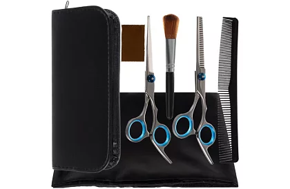 Foarfeci de coafură și accesorii – set de 7 bucăți