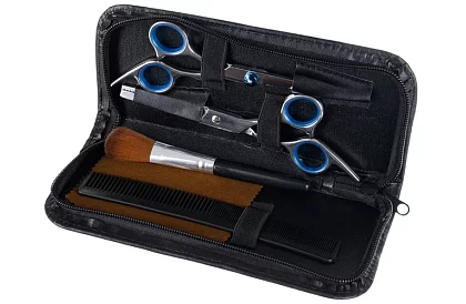 Foarfeci de coafură și accesorii – set de 7 bucăți