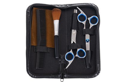 Foarfeci de coafură și accesorii – set de 7 bucăți