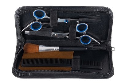 Foarfeci de coafură și accesorii – set de 7 bucăți