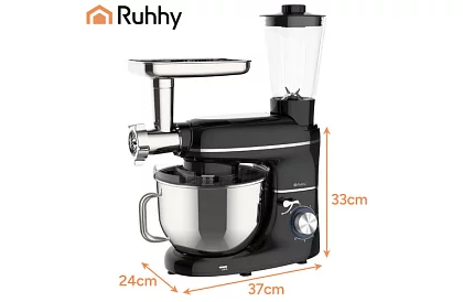 Robot de bucătărie 1500 W RUHHY 3 în 1 cu blender și râșniță pentru carne – bol de 6,2 l