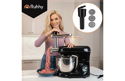 Robot de bucătărie 1500 W RUHHY 3 în 1 cu blender și râșniță pentru carne – bol de 6,2 l