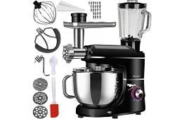 Robot de bucătărie 1500 W RUHHY 3 în 1 cu blender și râșniță pentru carne – bol de 6,2 l