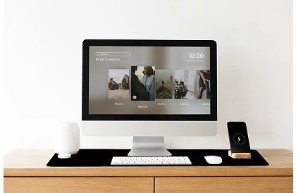 XXL suport pentru mouse și tastatură 90x45cm - negru