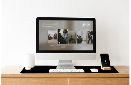 XXL suport pentru mouse și tastatură 90x45cm - negru