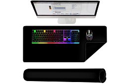 XXL suport pentru mouse și tastatură 90x45cm - negru