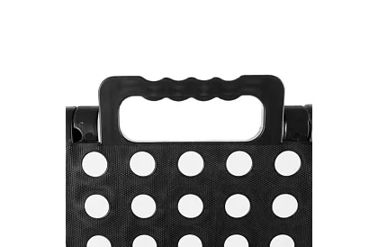 Scaun pliant – taburet alb-negru