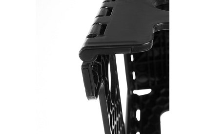 Scaun pliant – taburet alb-negru