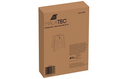 Scaun pliant – taburet alb-negru