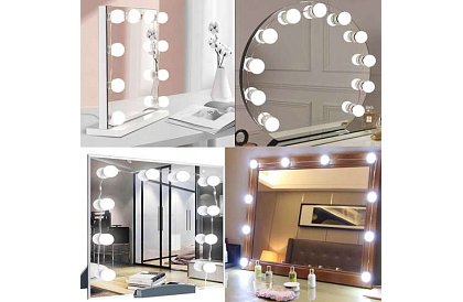 Lămpi LED pentru oglindă - măsuță de toaletă – set 10 buc.