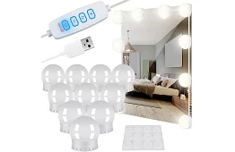 Lămpi LED pentru oglindă - măsuță de toaletă – set 10 buc.