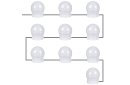 Lămpi LED pentru oglindă - măsuță de toaletă – set 10 buc.