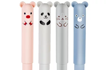 Set de 4 markere de șters - animale