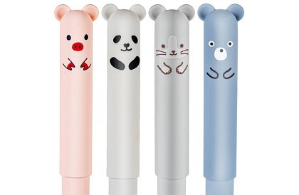 Set de 4 markere de șters - animale