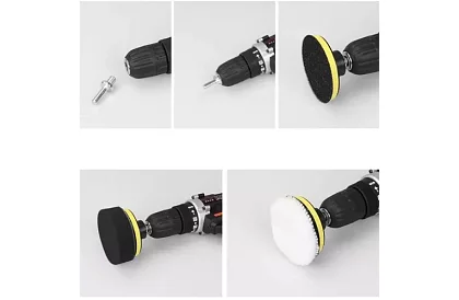 Burete de lustruire pentru burghiu de 80 mm - set de 12 elemente