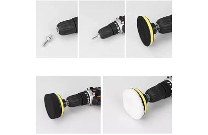 Burete de lustruire pentru burghiu de 80 mm - set de 12 elemente