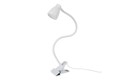 Lampa LED pentru birou cu clemă metalică - albă