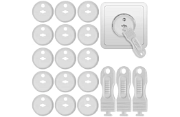 Siguranța capacelor pentru prize electrice – 15 buc