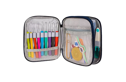 XXL set de croșetat 85 de piese în husă