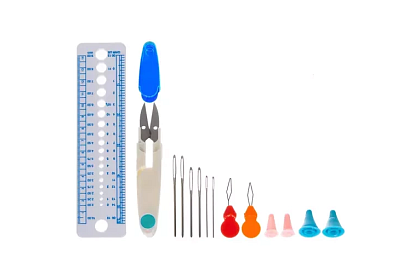 XXL set de croșetat 85 de piese în husă