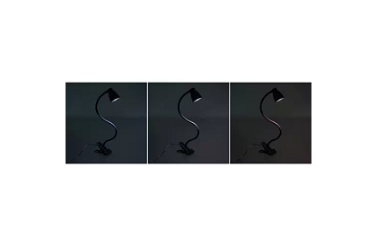 Lampa LED pentru birou cu clips metalic - neagră