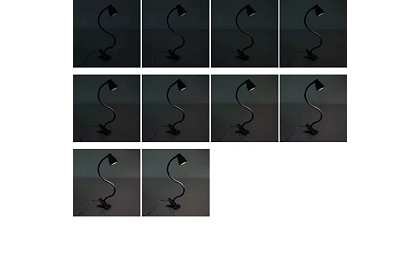 Lampa LED pentru birou cu clips metalic - neagră