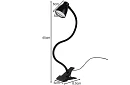 Lampa LED pentru birou cu clips metalic - neagră
