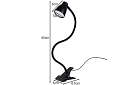 Lampa LED pentru birou cu clips metalic - neagră