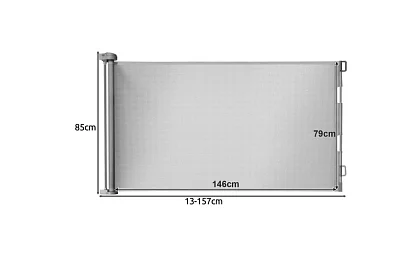 Rulou de siguranță retractabilă pentru uși – gri - 157 cm