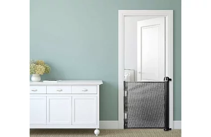 Rulou de securitate retractabilă pentru uși – neagră – 157 cm