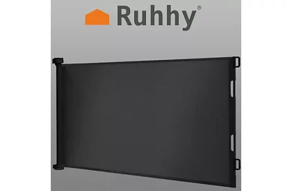 Rulou de securitate retractabilă pentru uși – neagră – 157 cm