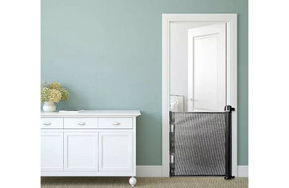 Rulou de securitate retractabilă pentru uși – neagră – 157 cm