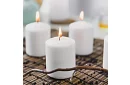 Candle albă cilindrică 10x5 cm – set de 8 bucăți